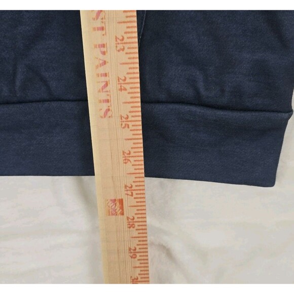 Navy Blue “333” Angel Number Hoodie Sweatshirt Size L Cotton Blend Pullover - Picture 5 of 8